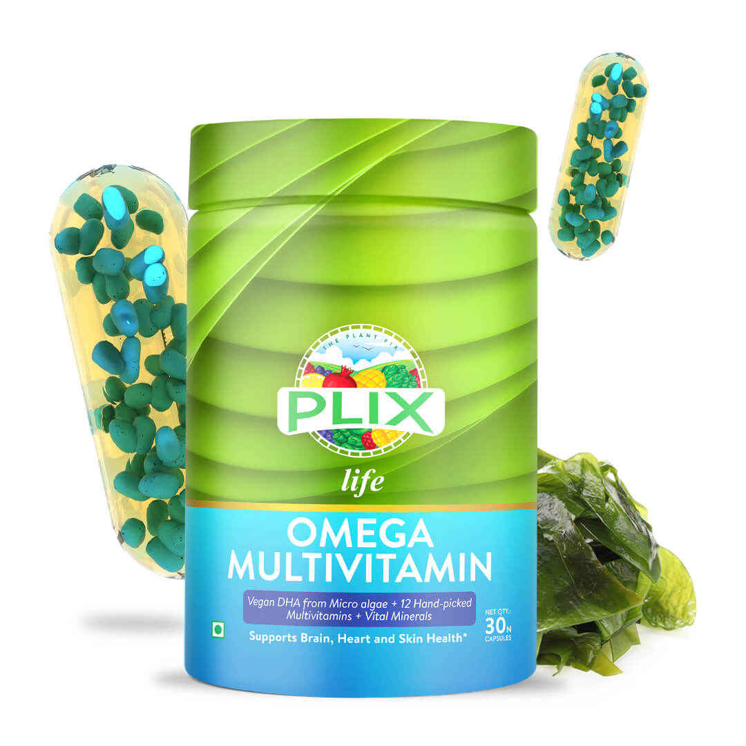 Buy PLIX Life Omega 3 Multivitamins for Daily Well-being, Pack of 1 - Purplle
