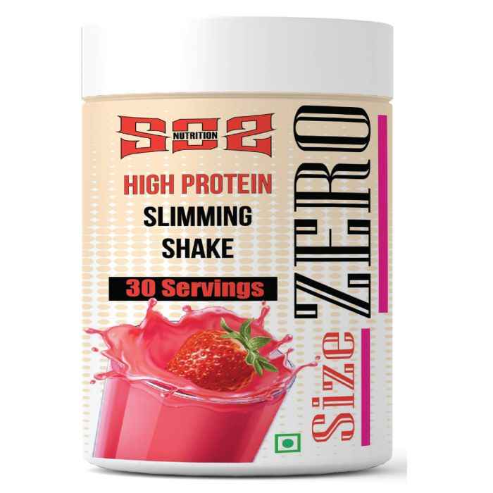 Buy SOS Nutrition Weight Loss Size Zero High Protein Women Slimming Shake, 30 Servings, Strawberry Cream, Immunity Booster, Healthy Hair, Glowing Skin, Strong Bones, Whey Protein Drink - Purplle