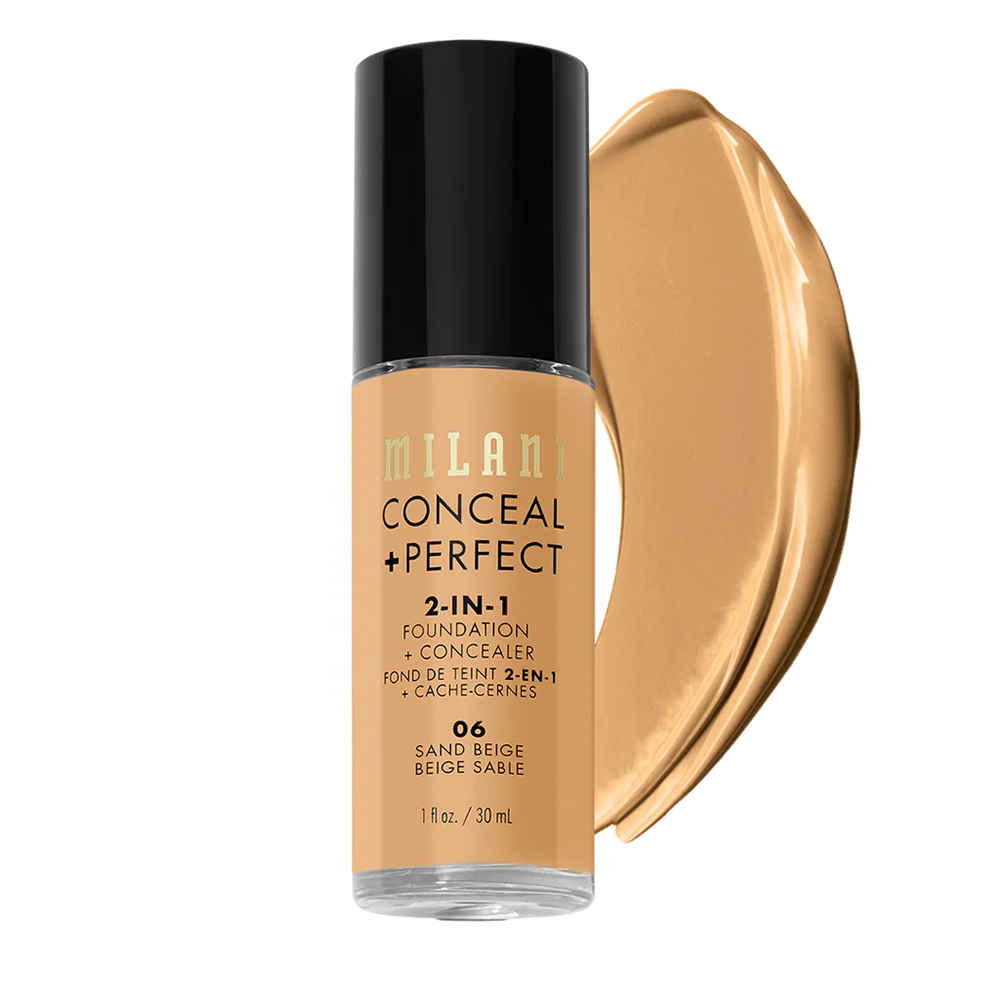 Buy Milani 2-IN-1 Foundation + Concealer 06 Sand Beige (30ml) - Purplle