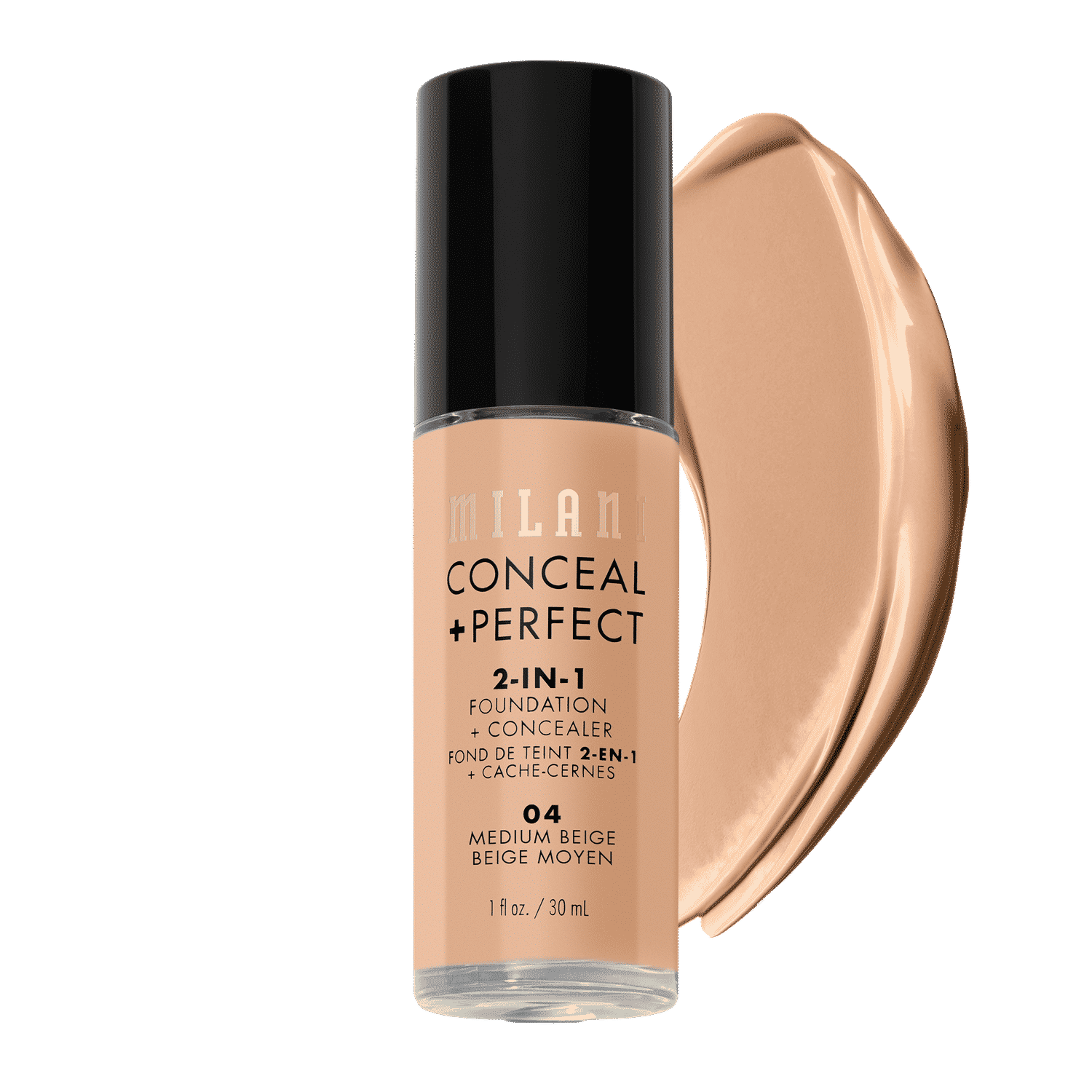 Buy Milani 2-IN-1 Foundation + Concealer 04 Medium Beige (30ml) - Purplle