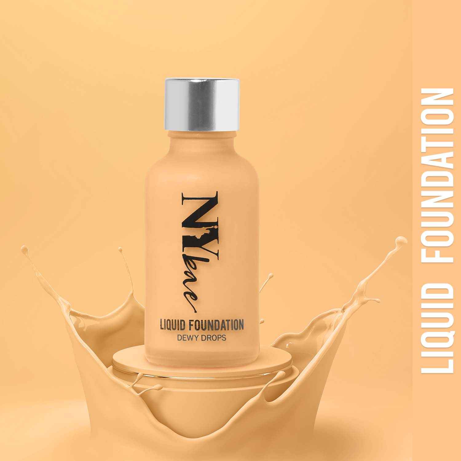 Buy NY Bae Dewy Drops Liquid Foundation | Natural | Full Coverage | Smooth & Light | Easily Blendable | Dark Skin Tone | Warm Undertone - Cappuccino 5 (30 ml) - Purplle