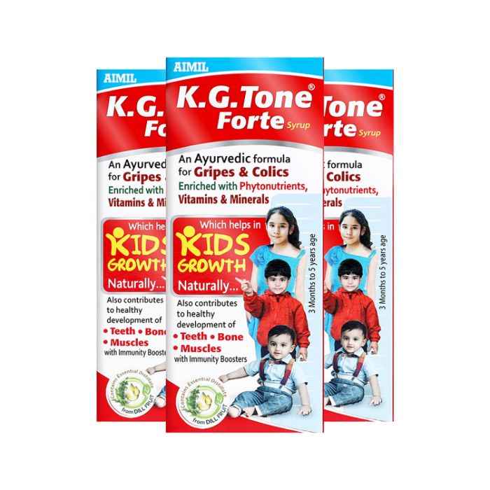 Buy AIMIL K.G. Tone Forte Natural Herbs Mix Syrup for Kids Growth and Immunity Booster |100 ML (Pack of 3) - Purplle