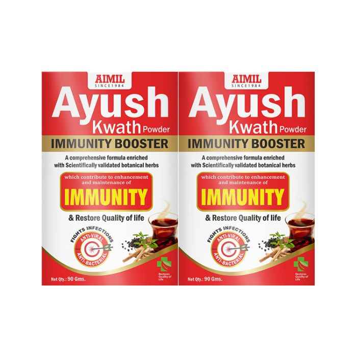 Buy AIMIL Ayush Kwath Powder With Tulsi, Kali Mirch, Sunthi, Dalchini- Immunity Booster 90 Grams (Pack of 2) - Purplle