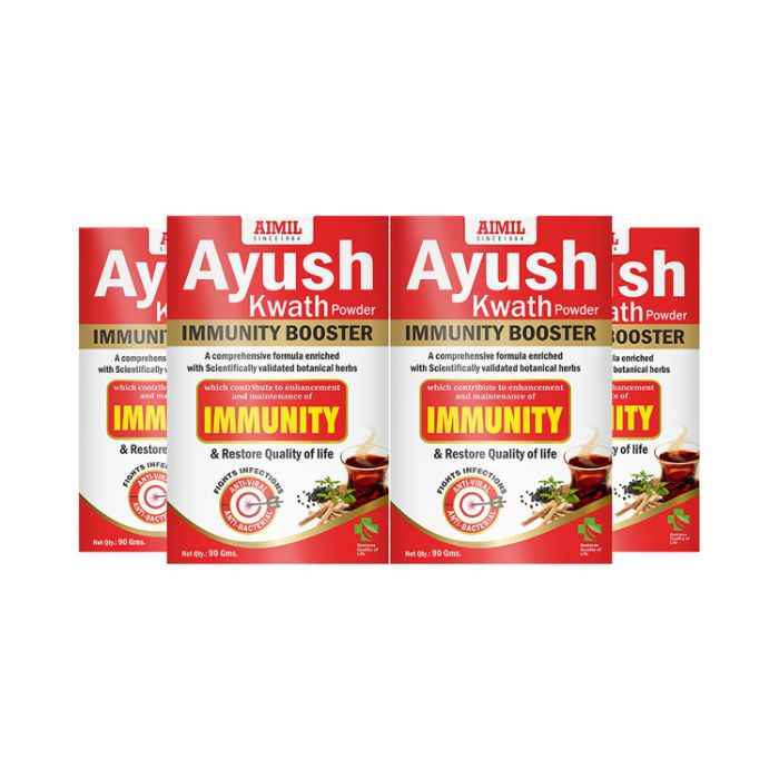 Buy AIMIL Ayush Kwath Powder With Tulsi, Kali Mirch, Sunthi, Dalchini- Immunity Booster 90 Grams (Pack of 4) - Purplle