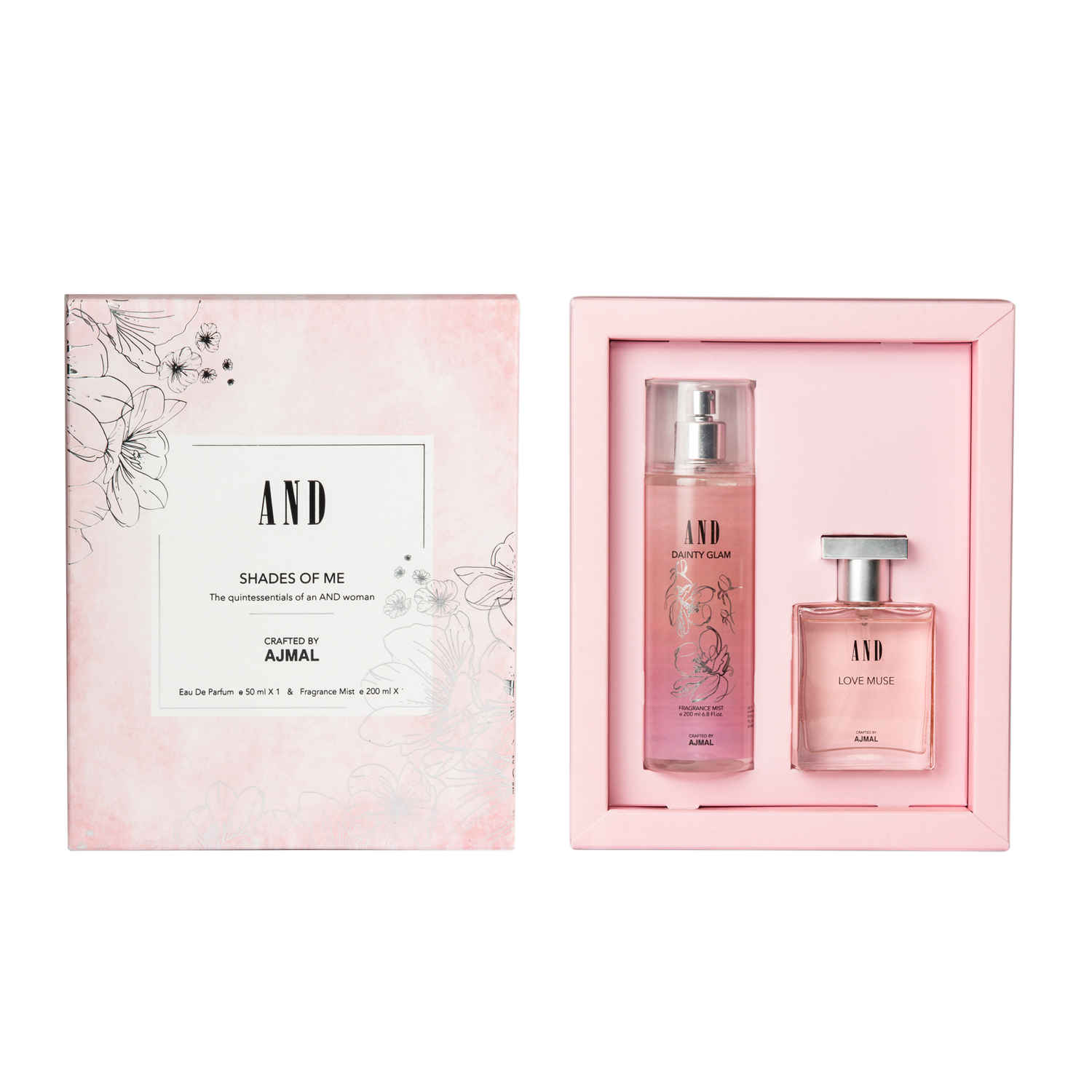 Buy AND Love Muse Eau De Parfum 50ML & Dainty Glam Body Mist 200ML for Women Crafted by Ajmal - Purplle