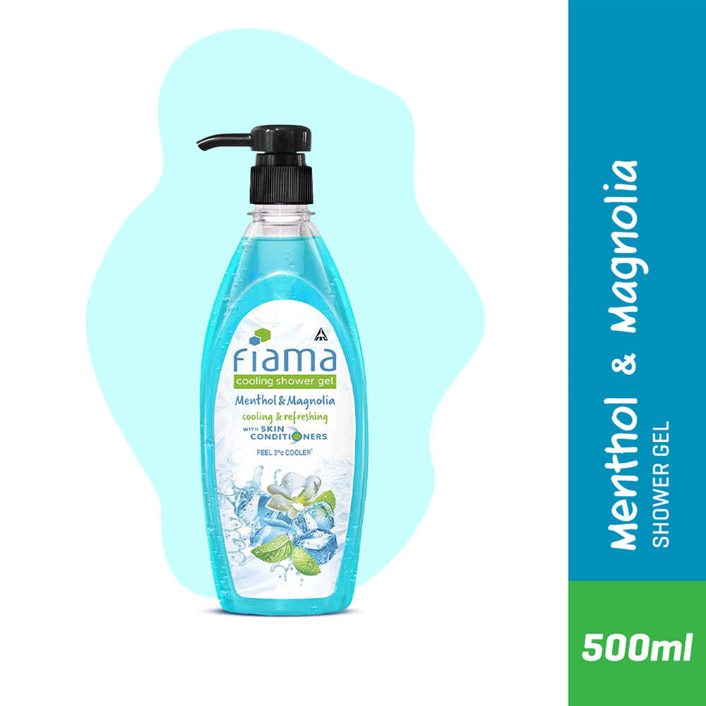 Buy Fiama Cooling Body Wash Shower Gel Menthol & Magnolia, 500ml, Body Wash for Men & Women with Skin Conditioners & Menthol for Icy-Cool & Refreshed Skin - Purplle