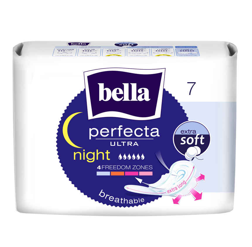 Buy Bella Perfecta Ultrathin Sanitary Napkins Night Soft 7 pcs - Purplle