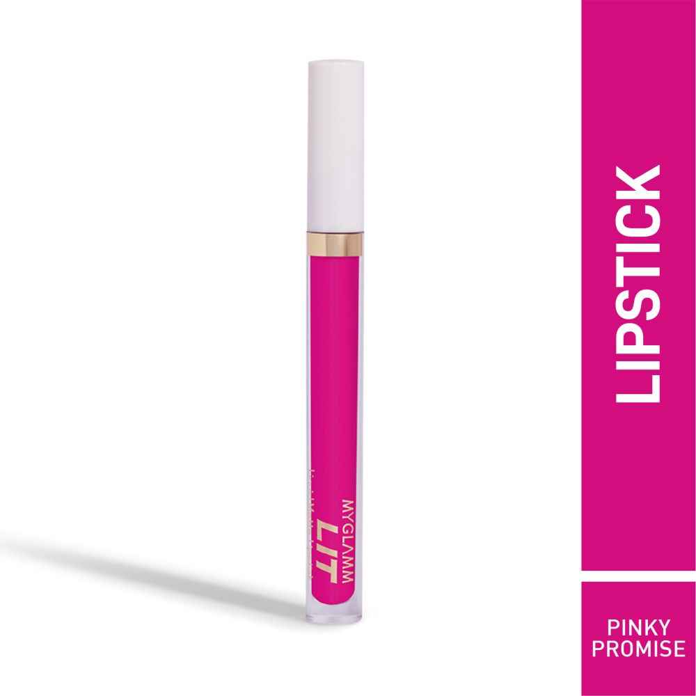 Buy MyGlamm LIT Liquid Matte Lipstick-Pinky promise (3 ml) - Purplle