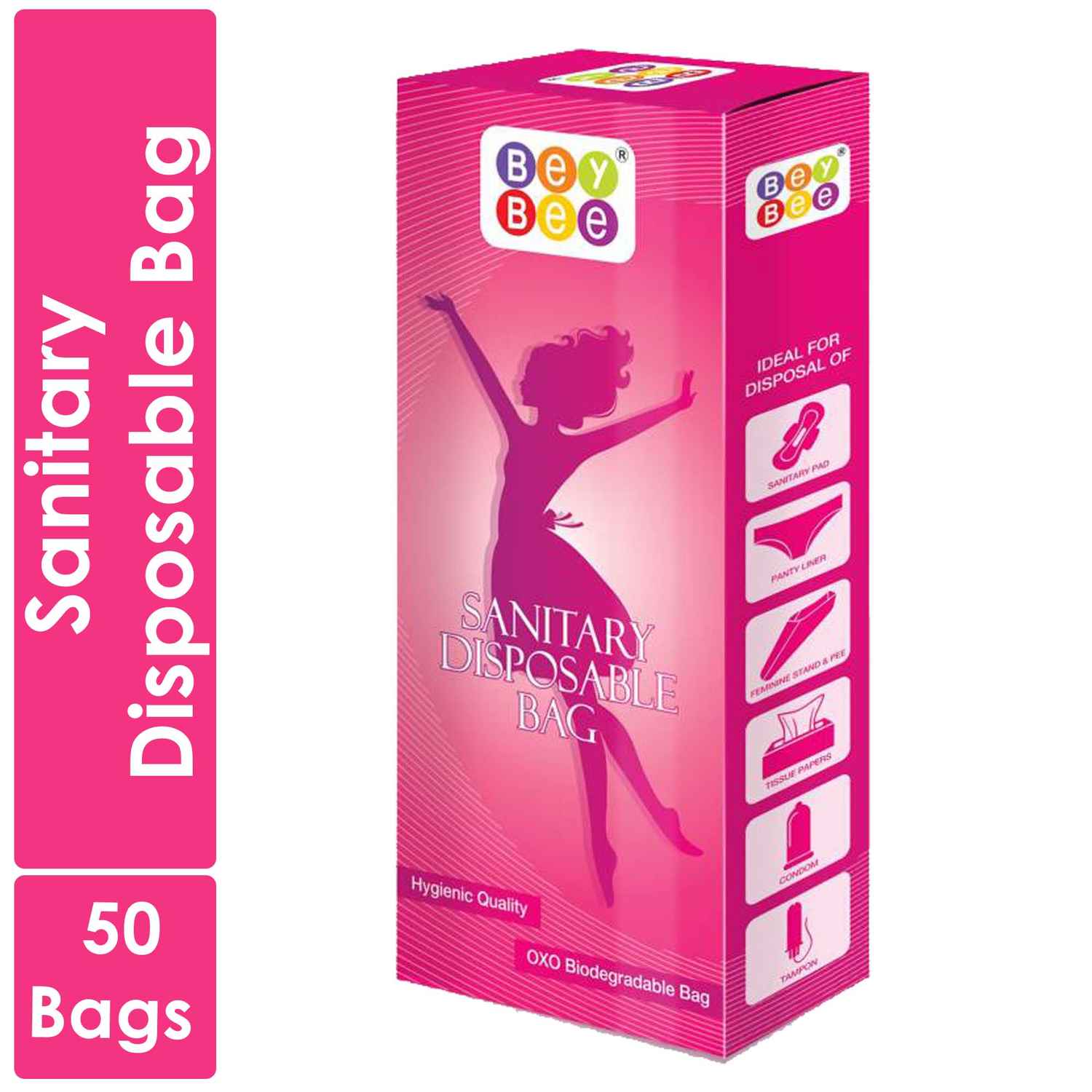 Buy Bey Bee Feminine Hygiene Sanitary Disposal Courtesy Bags (50 Bags) - Purplle