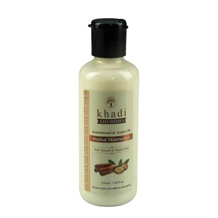 Buy Khadi Shuddha Sandalwood & Argan Oil Moisturizer (210 ml) - Purplle