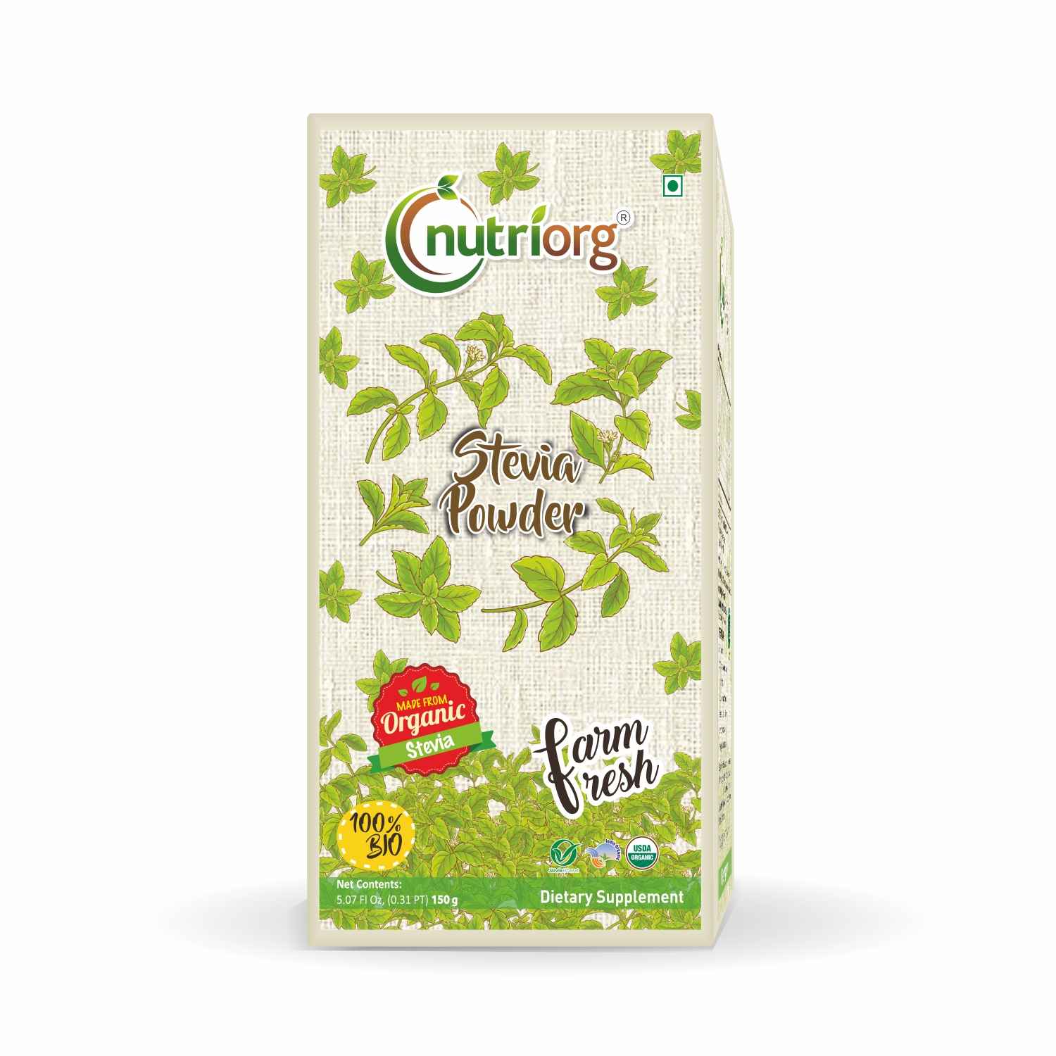 Buy Nutriorg Certified Organic Stevia Powder 150g - Purplle