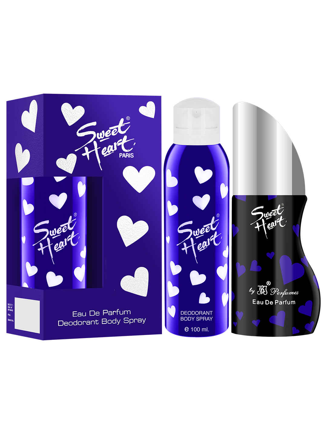 Buy Sweetheart Blue Eau De Parfum, 30ml & Deodorant,100ml(Combo of 2) - Purplle