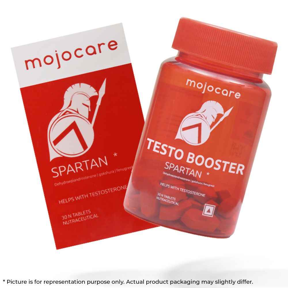 Buy Mojocare Spartan Tablets - 30pc | Testo Booster for Men | Increases Strength, Stamina & Muscle Growth | Improves Gym Performance - Purplle