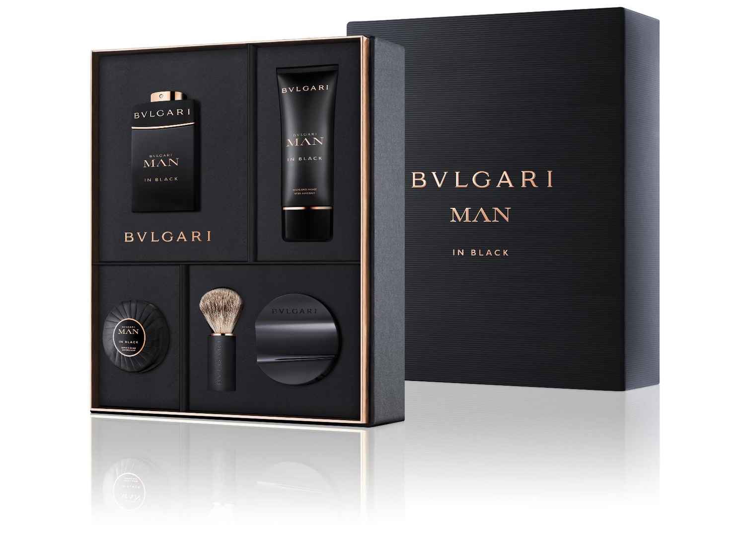 Buy BVLGARI Man In Black Gift Set (Eau de Parfum100ml + Shaving Bowl + Shaving Soap100gm + After Shaving Balm100ml) - Purplle