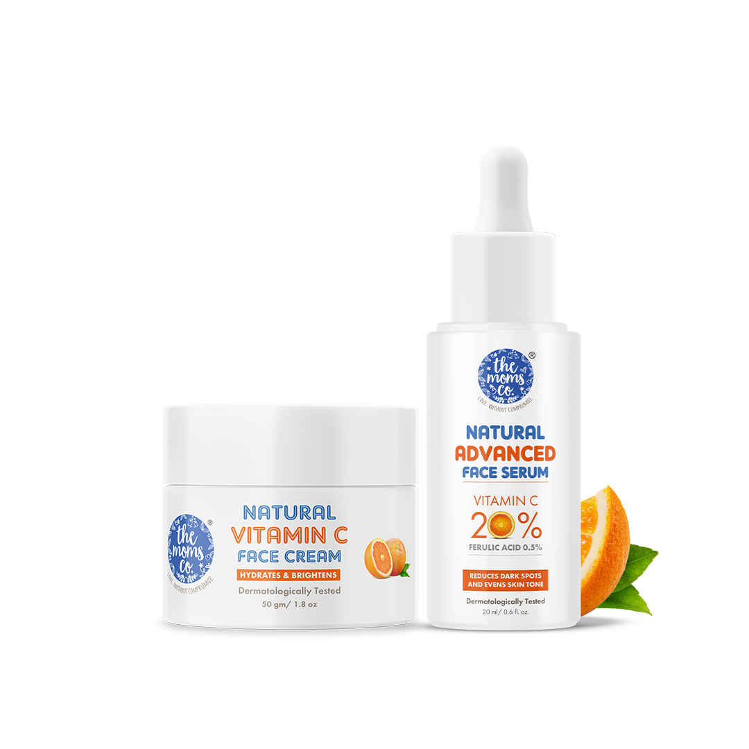 Buy The Moms Co. Natural Advanced Vitamin C Skin Brightening Duo (virtual combo) Combo of 2 - Purplle