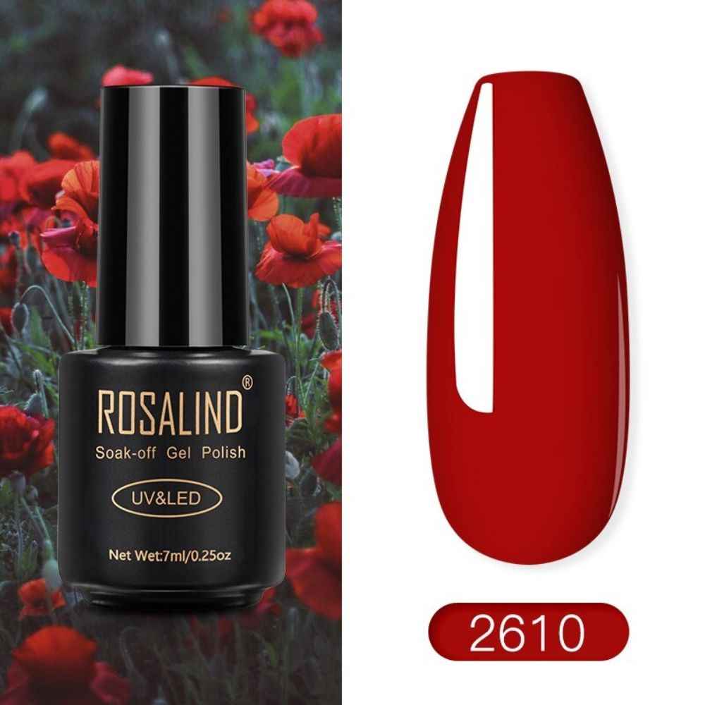 Buy ROSALIND 7ml Nail Gel Polish UV/LED Lamp Manicure Nail Art Long-lasting Gel (RL-7ml-2610) - Purplle