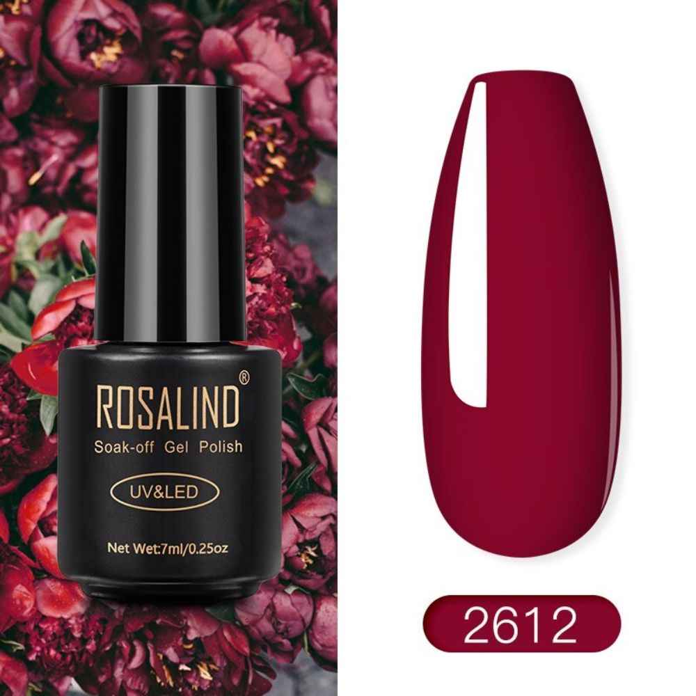Buy ROSALIND 7ml Nail Gel Polish UV/LED Lamp Manicure Nail Art Long-lasting Gel (RL-7ml-2612) - Purplle