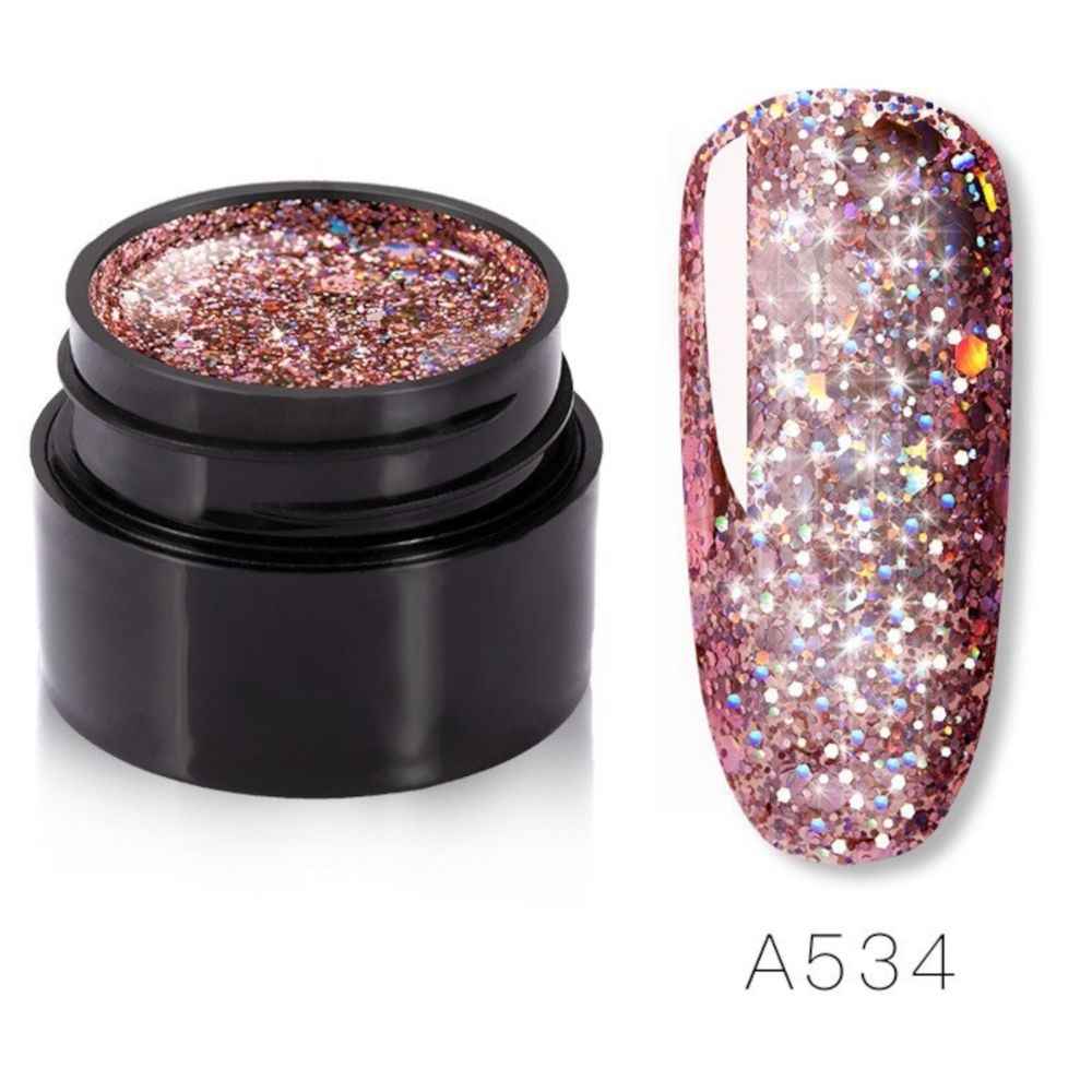 Buy Rosalind 5ml Shiny Diamond Gel Nail Polish Bright For Glitter Painting Nail Art Design Poly UV Top Base Primer For Manicure (RL-5ML-A534) - Purplle