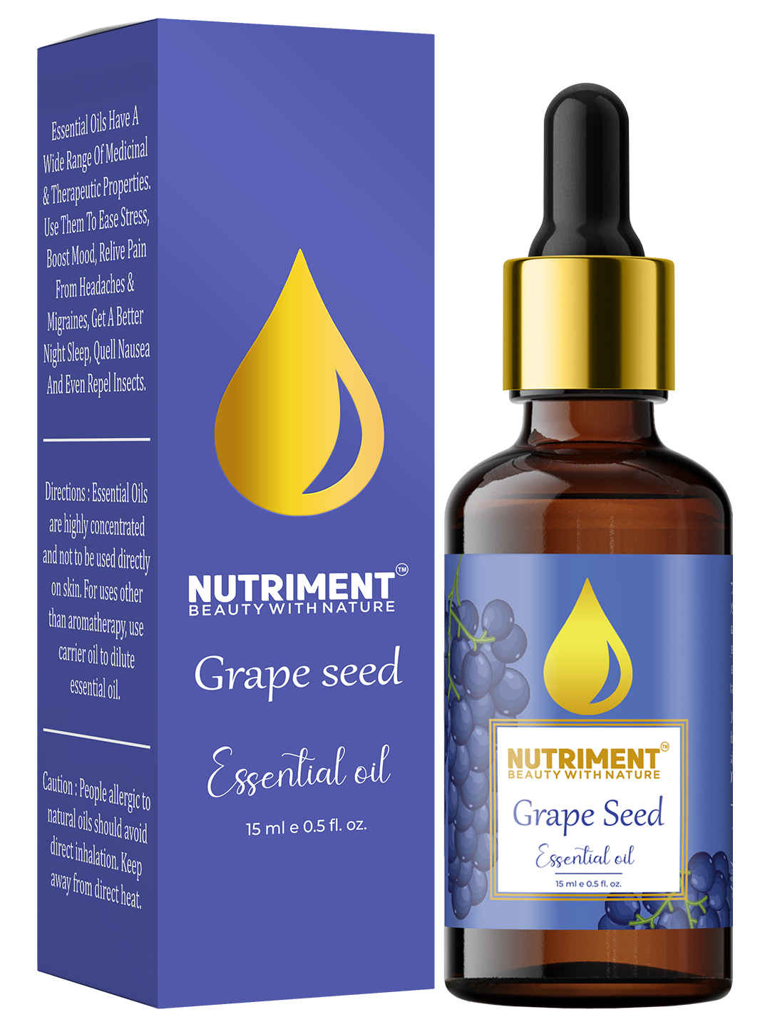 Buy Nutriment Grape Seed Essential Oil, 15ml - Purplle