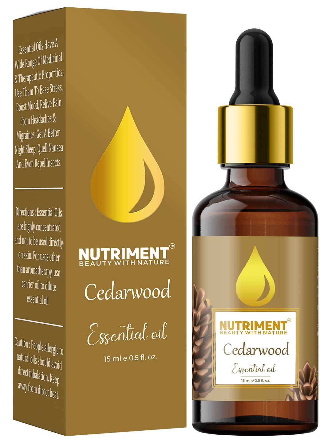 Buy Nutriment Cedarwood Essential Oil, 15ml - Purplle