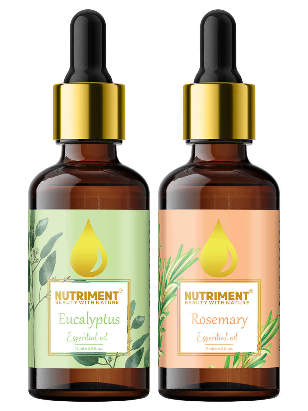 Buy Nutriment Rosemary & Eucalyptus Essential Oil, 15ml each (Combo of 2) - Purplle
