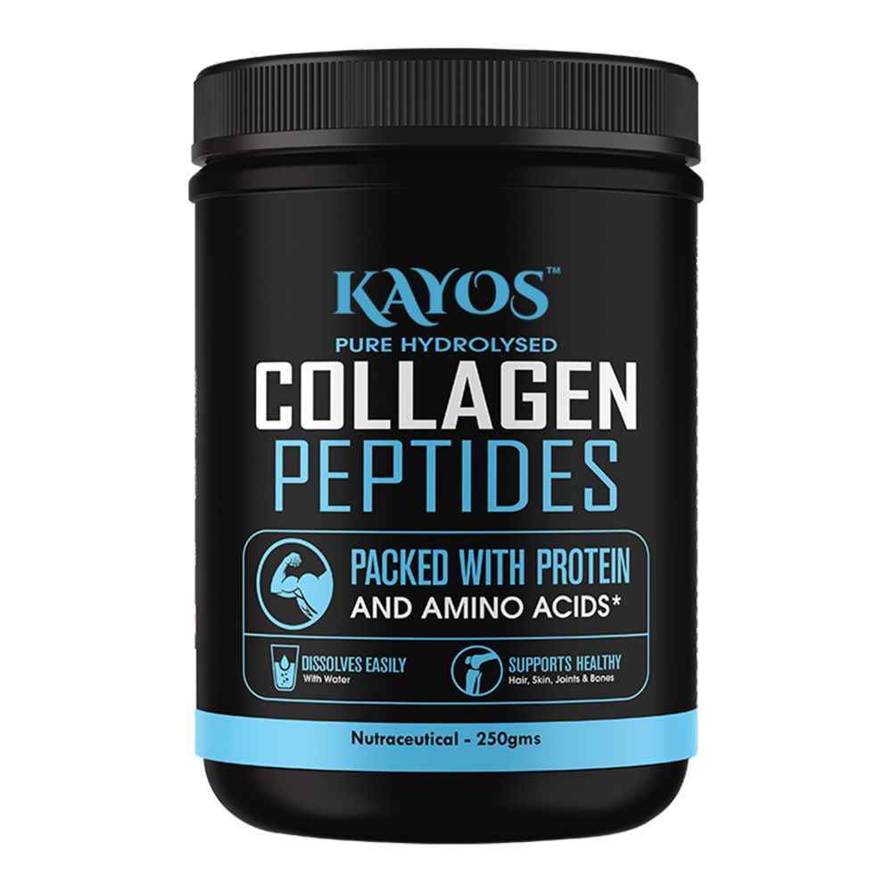 Buy Kayos Collagen Peptides (Hydrolyzed) Powder Protein Supplement Type 1 and 3 with Glucosamine and Methylcobalamin - 250g - Purplle