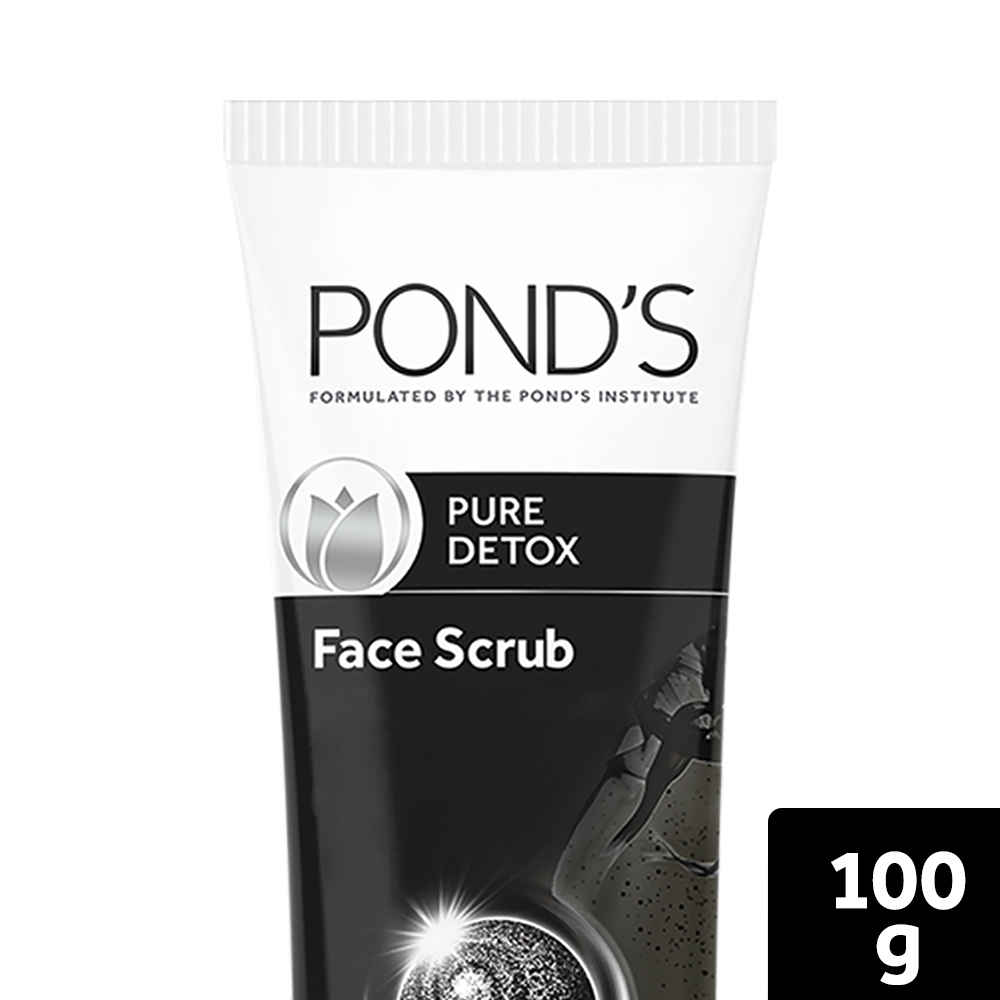 Buy Pond's Pure Detox Face Gel Scrub, For Deep Cleansing With Activated Charcoal, 100 g - Purplle