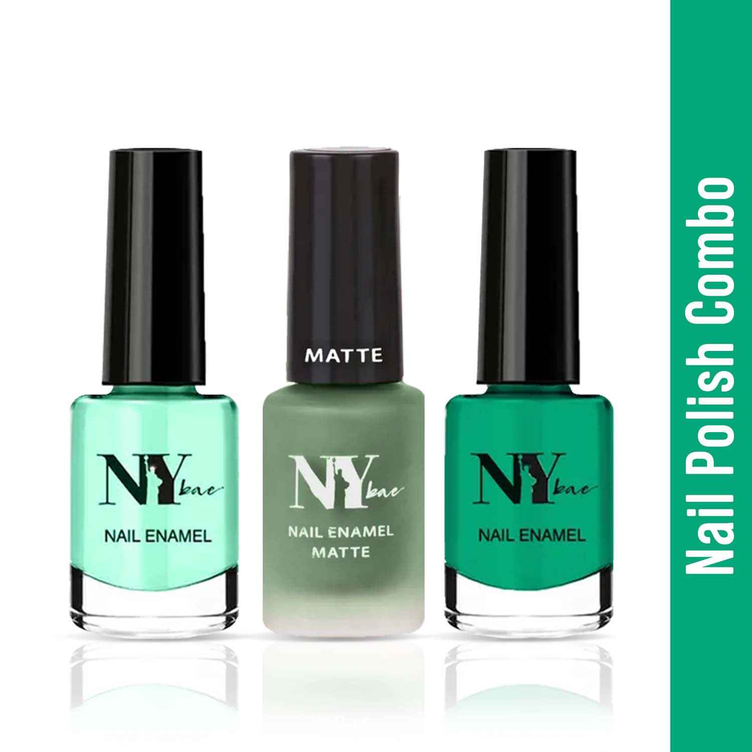 Buy NY Bae Matte + Creme + Gel Nail Polish Combo - 01 - Purplle