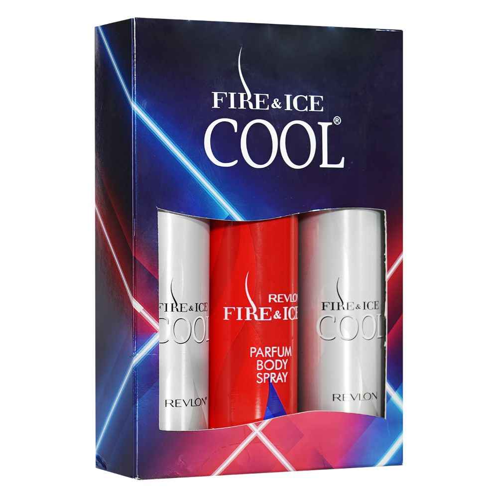 Buy Revlon Fire & Ice Parfum Body Spray Pack of 3 Comb (Fire & Ice Cool Parfum Body Spray + Fire & Ice Cool Parfum Body Spray + Fire & Ice Red Parfum Body Spray (100ml+100ml+100ml) - Purplle