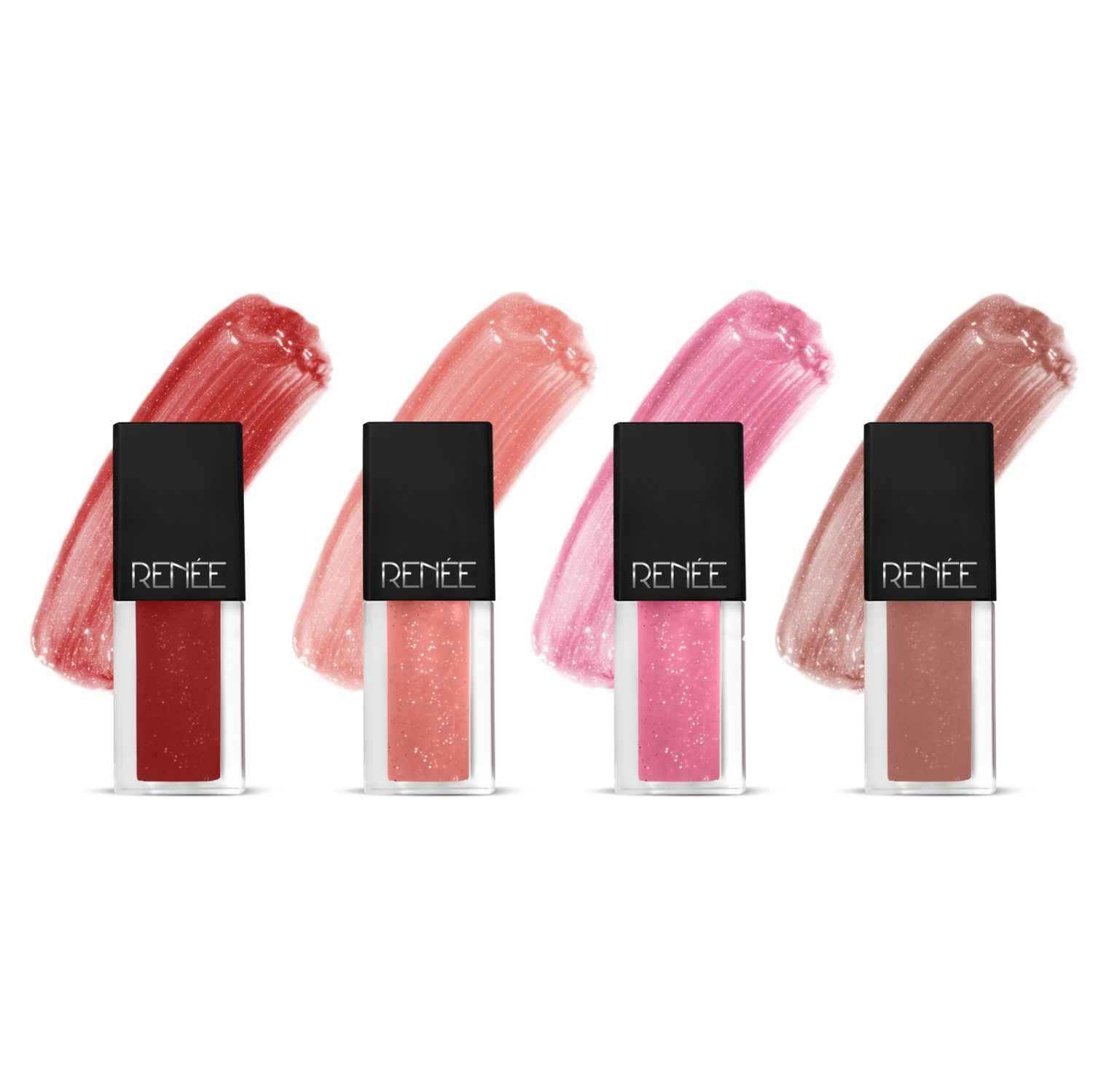 Buy RENEE See Me Shine Lip Gloss - Gloss Boss Combo Of 4, 2.5 ml Each, Non Sticky & Non Drying Formula, Long Lasting Moisturizing Effect, Compact and Easy to Carry - Purplle