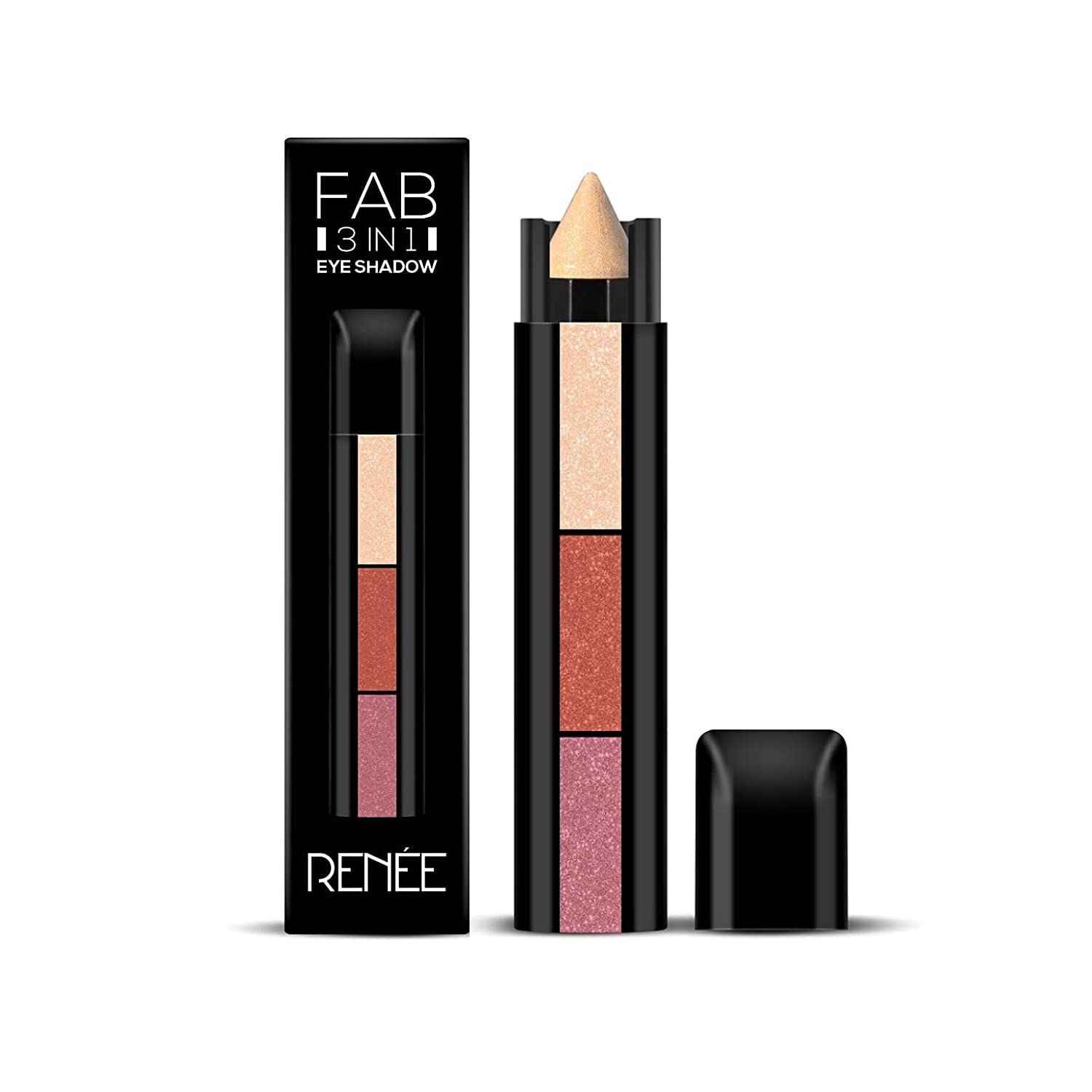 Buy RENEE Fab 3 in 1 Eyeshadow 4.5 gm - Highly Pigmented 3 Shades in 1 Stick, Adds Dimension and Intensity With Shimmery Finish, Enriched With Vitamin E - Purplle