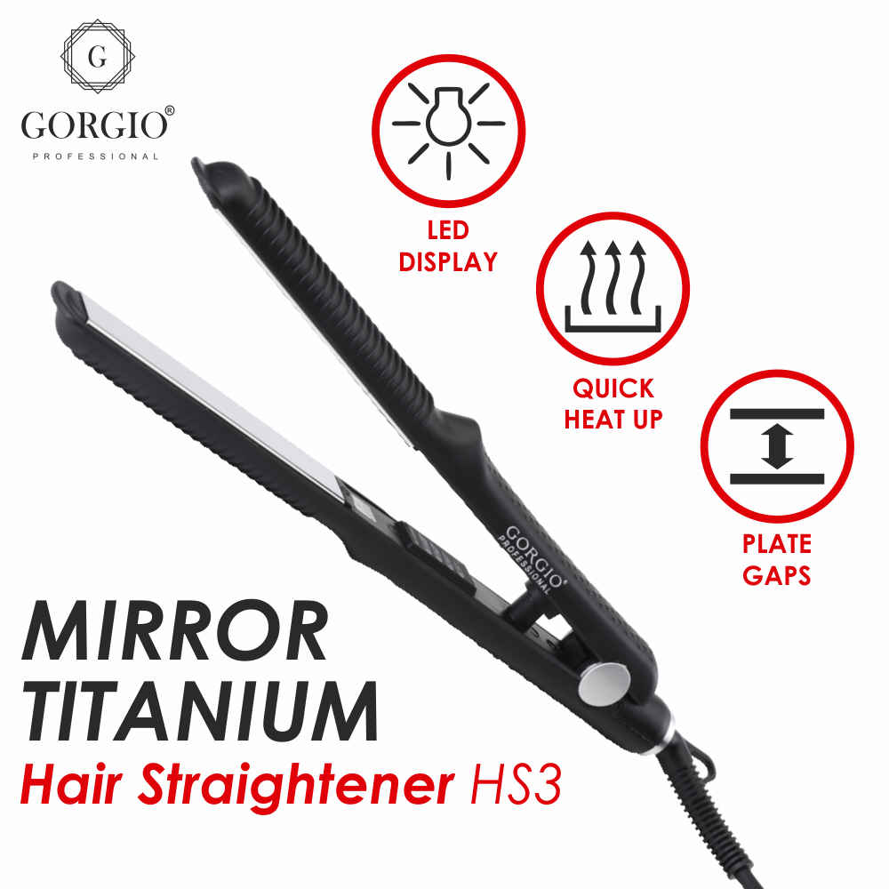 Buy Gorgio Professional Mirror Titanium Hair Crimper HC-03 - Purplle