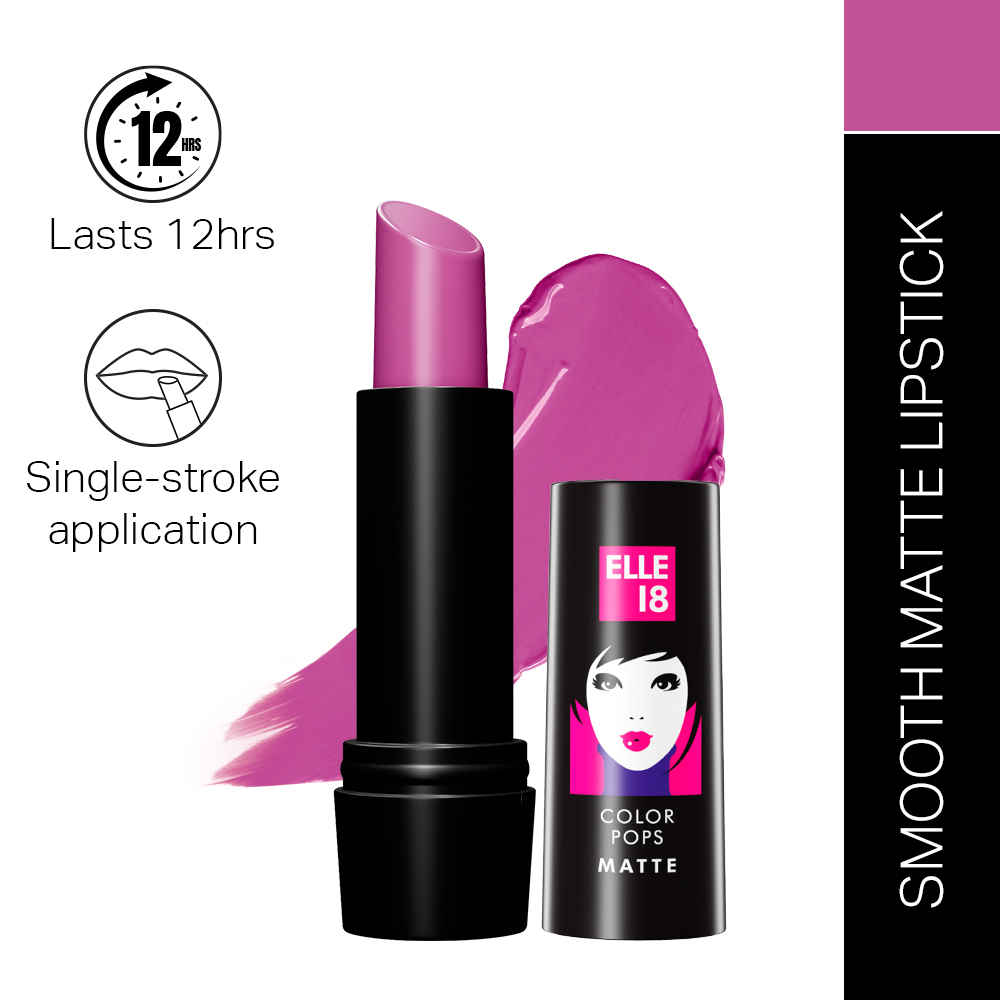 Buy Elle18 Color Pop Matte Lip Color, P28, Misty Magenta, 4.3 gm - Purplle
