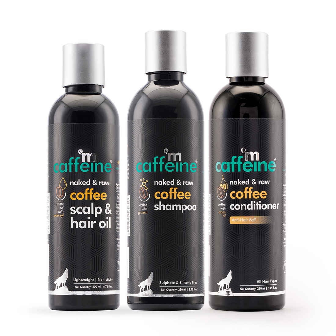 Buy mCaffeine Coffee Hair Spa & Hair Fall Control Kit | Shampoo, Conditioner & Hair Oil | Redensyl & Pro-vitamin B5 | Sulphate, Paraben & Mineral Oil Free | For Men & Women 700 ml - Purplle