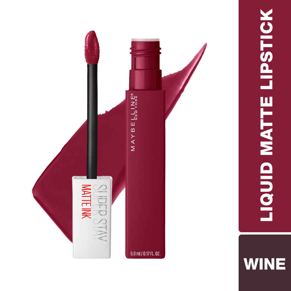 Buy Maybelline New York Liquid Matte Lipstick, Long Lasting, 16HR Wear, Superstay Matte Ink, Founder, 5 ml - Purplle