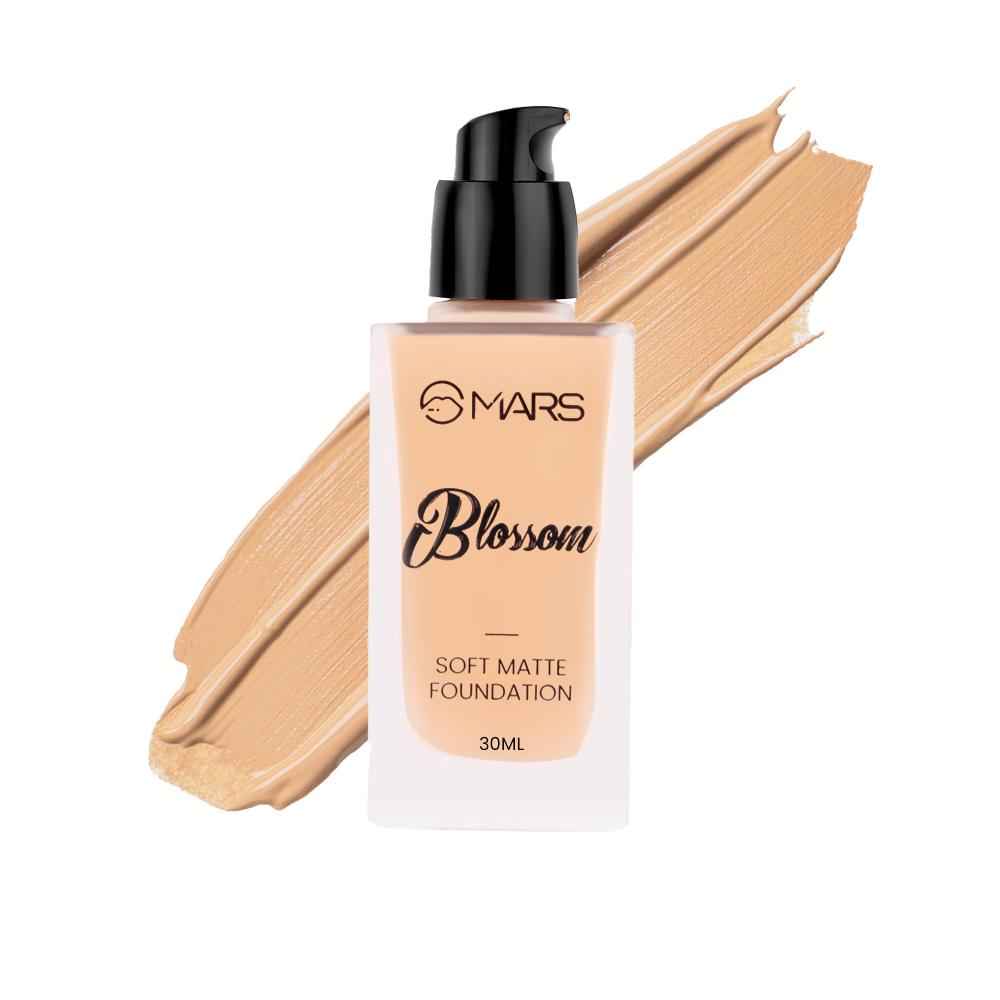 Buy MARS Blossom Soft Matte Foundation | Blendable and Buildable | Flawless Base Foundation for Face Makeup (30 ml) (03-WARM NUDE) - Purplle
