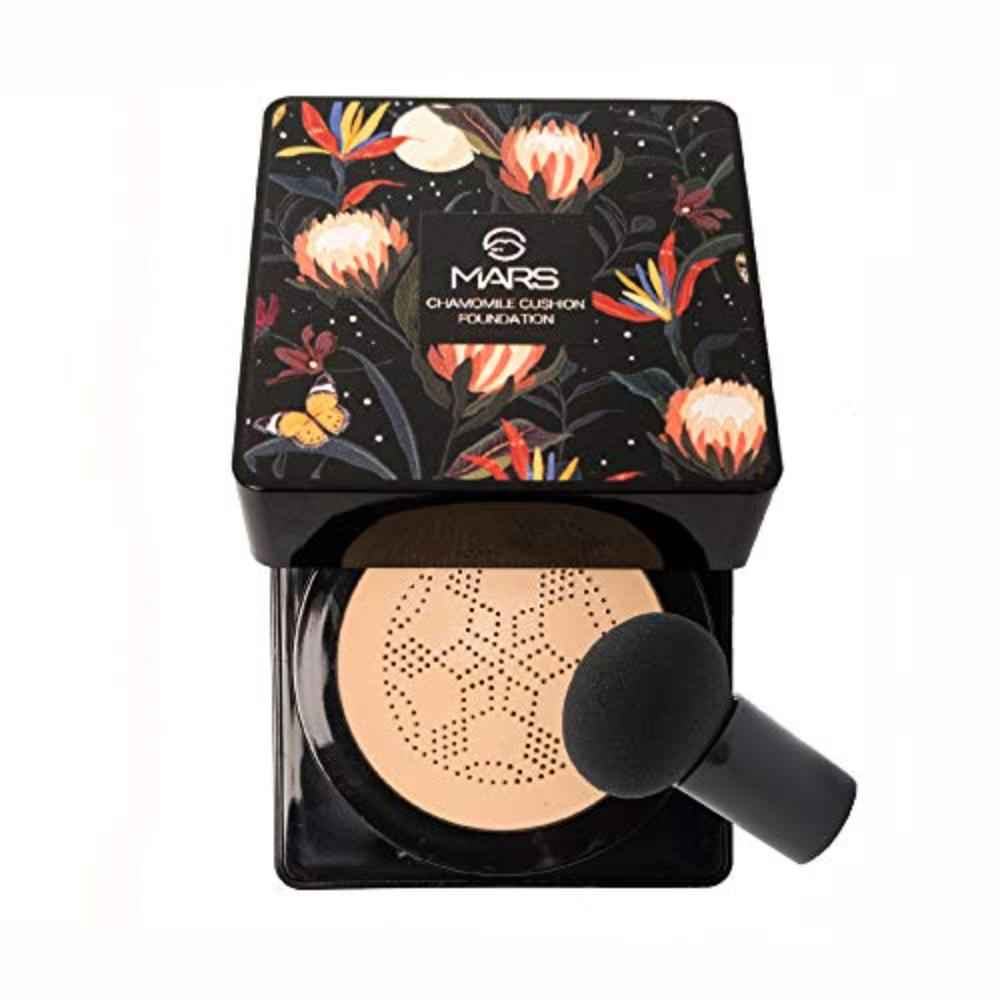 Buy MARS Chamomile Cushion Foundation with Applicator | Dewy Finish & Easy to Blend Nourishing Foundation for Face Makeup (20 gm) (Shade-03) - Purplle