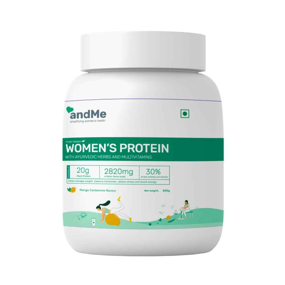Buy andMe Plant Based Vegan Protein Powder for Women- 500 Grams (Mango) - Purplle