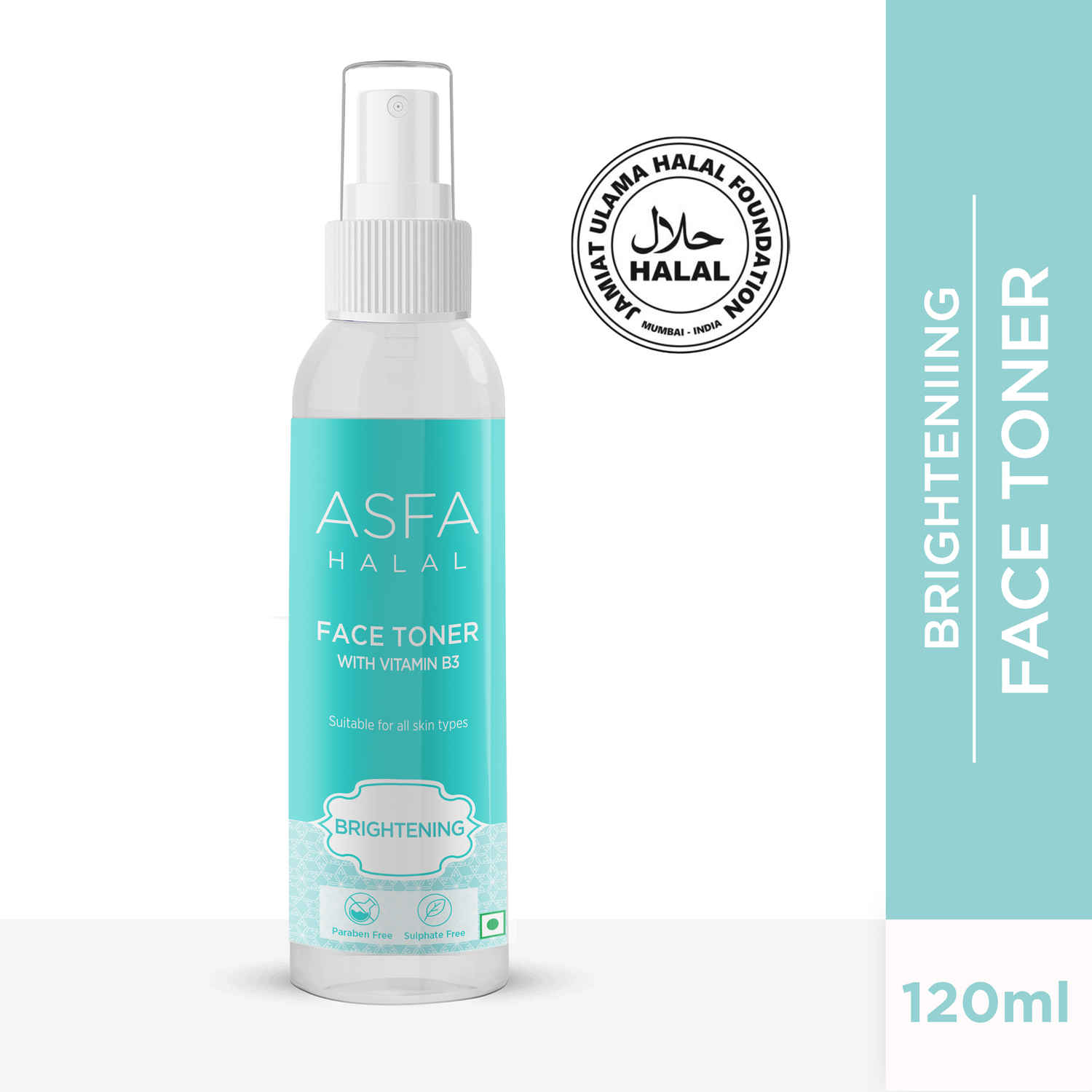 Buy Asfa Halal Brightening Face Toner with Vitamin B3 (120 ml) - Purplle