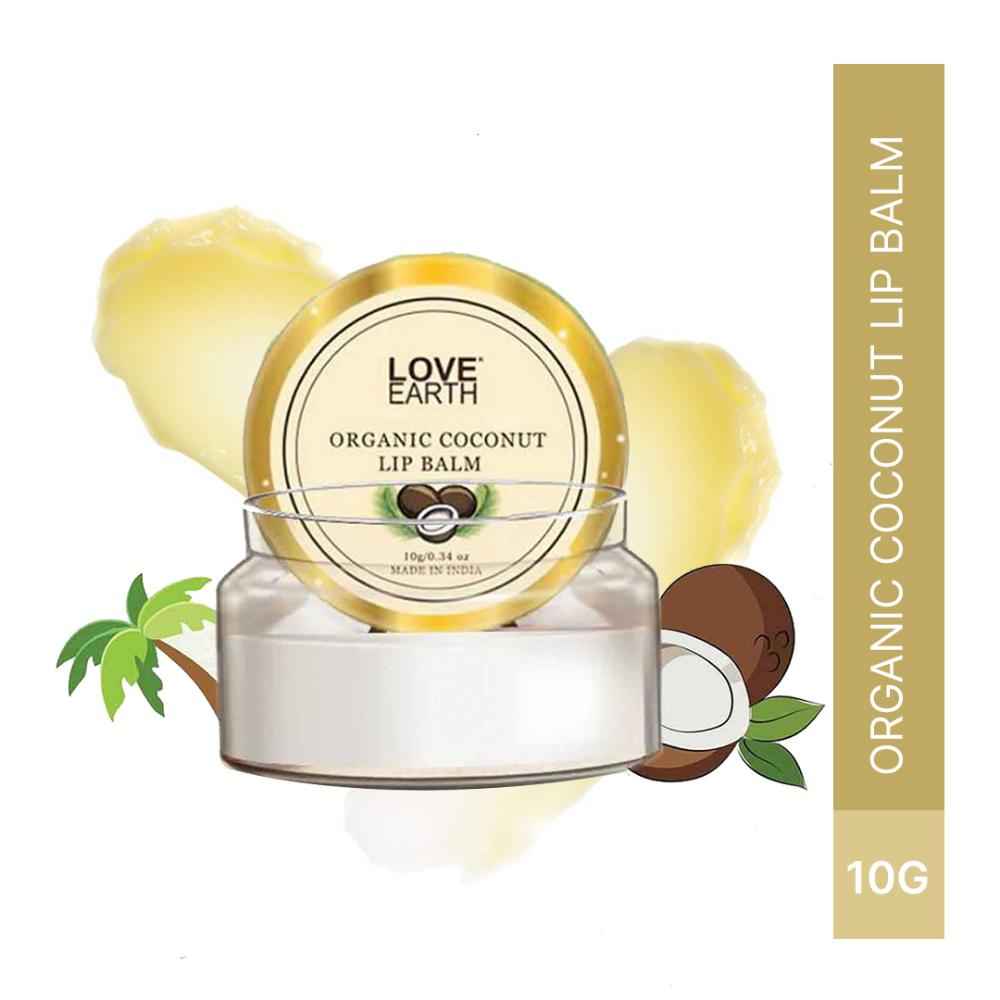 Buy Love Earth Coconut Lip Balm For Dry & Chapped Lips, An Ayurvedic Lip Moisturizer With Vitamin E, Shea Butter & Cocoa Butter 10 gm - Purplle
