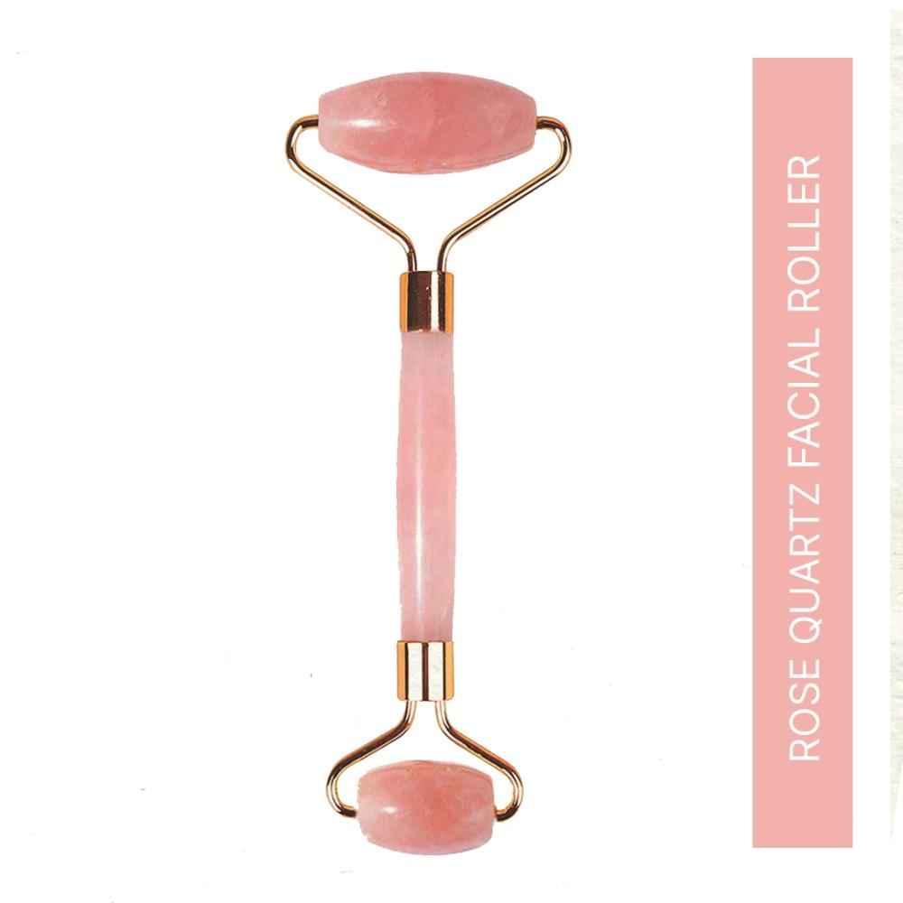 Buy Love Earth Rose Quartz Face Roller Massage Tool With Rose Quartz Crystal For Anti-Ageing, Eliminates Toxins And Reduces Dark Circles - Purplle