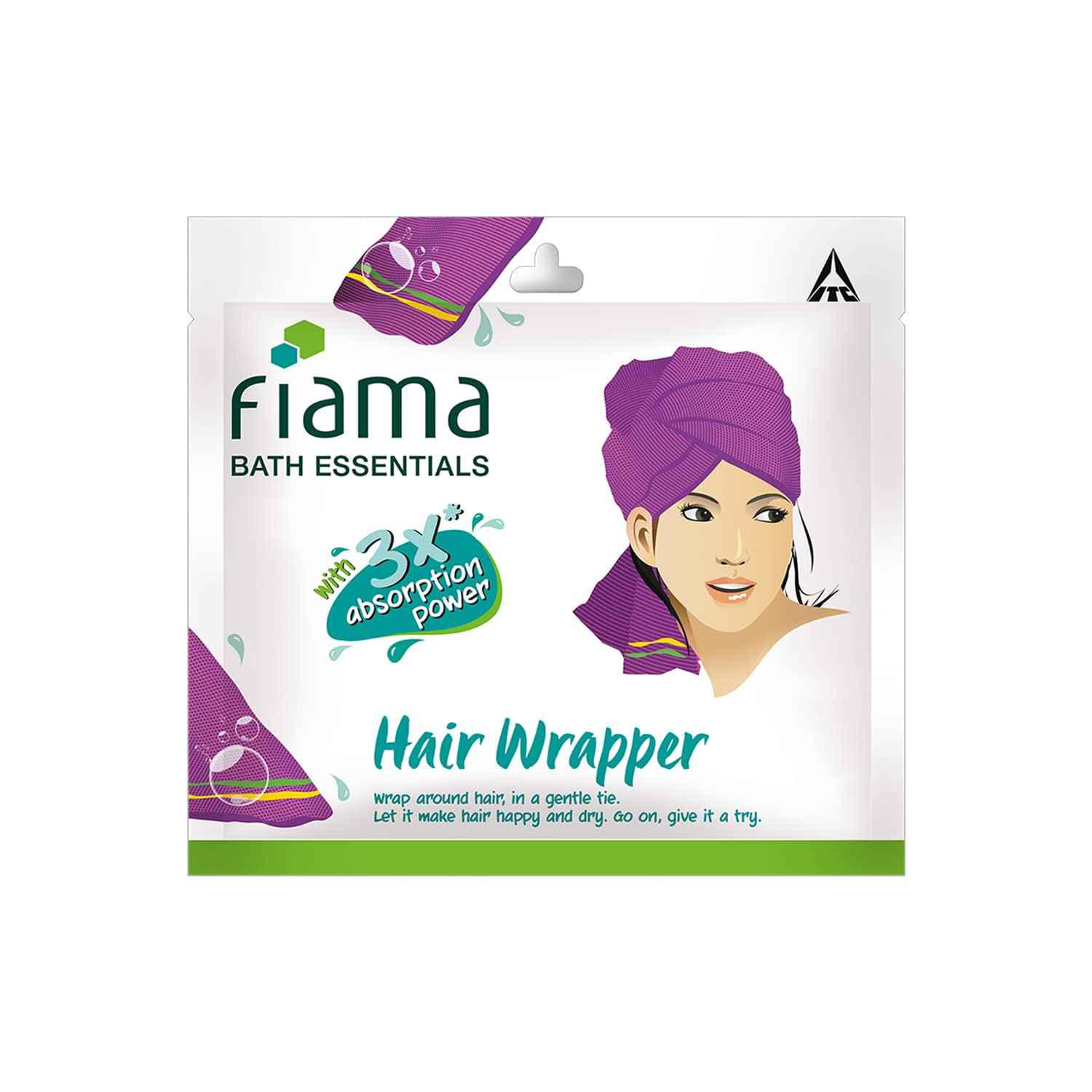 Buy Fiama Bath Essential Hair Wrap, Pack of 1 - Purplle