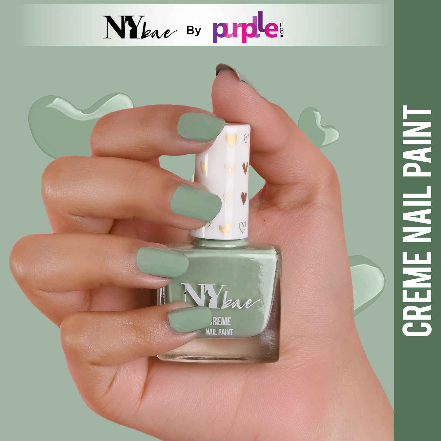 Buy NY Bae Creme Nail Paint - Olive Green 04 (10 ml) | Green | Rich Pigment | Chip-proof | Full Coverage | Travel Friendly | Vegan - Purplle