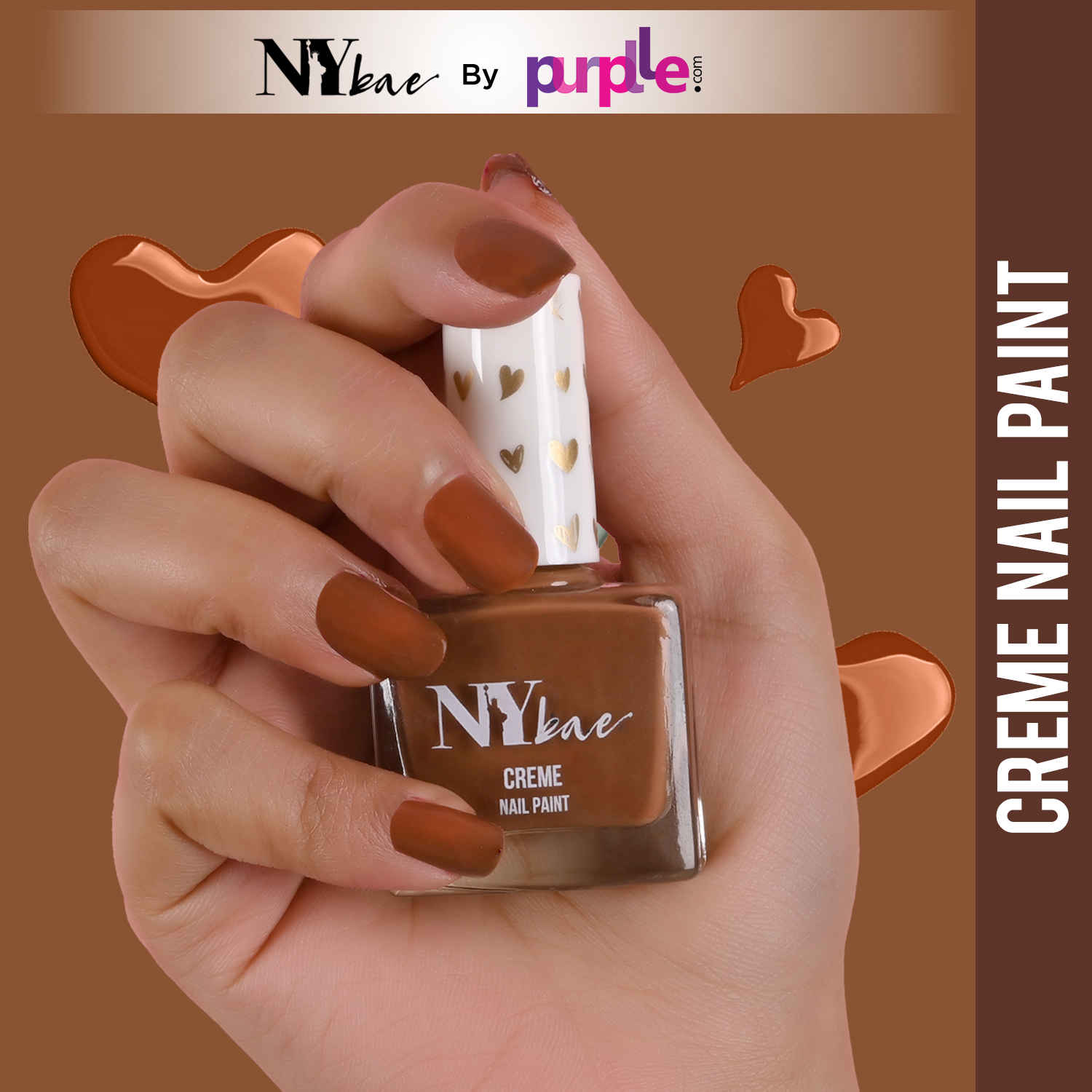 Buy NY Bae Creme Nail Paint - Tortilla Nude 23 (10 ml) | Brown | Rich Pigment | Chip-proof | Full Coverage | Travel Friendly | Vegan - Purplle