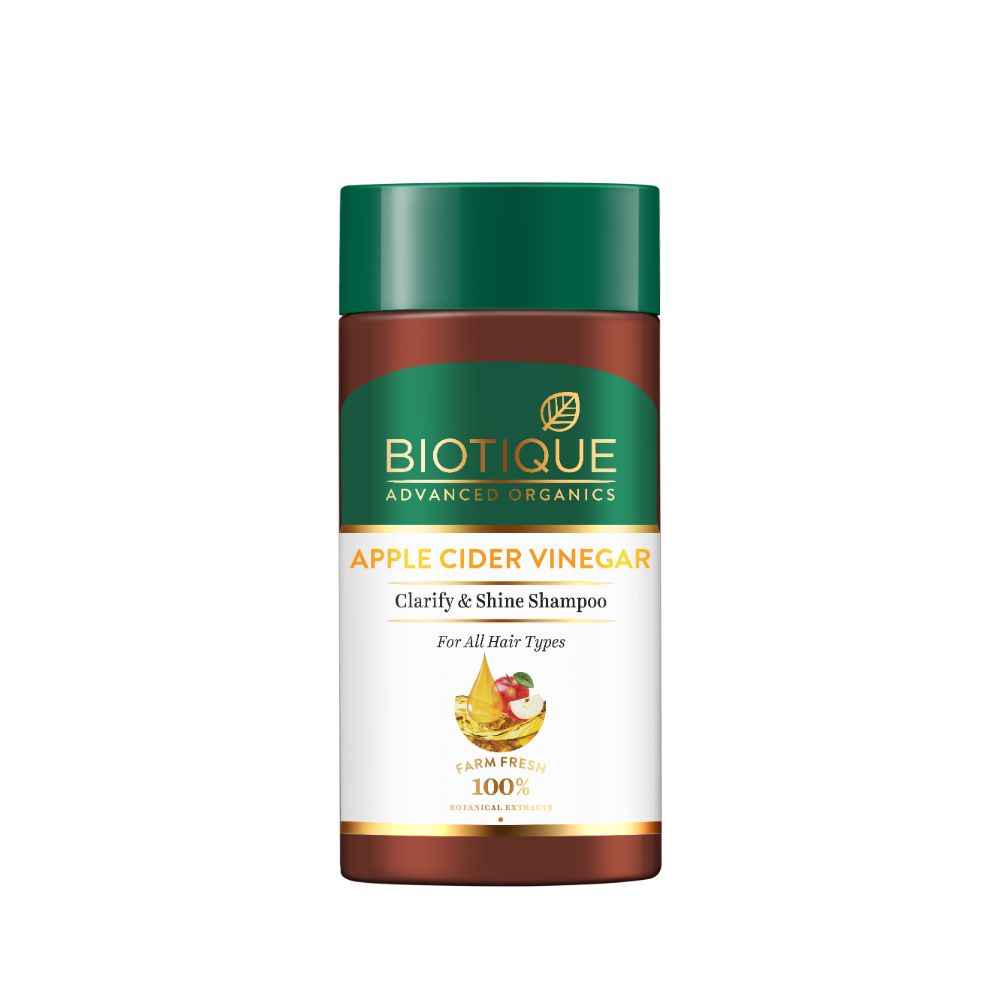 Buy Biotique Advanced Organics Apple Cider Vinegar Clarify & Shine Shampoo (25 ml) - Purplle