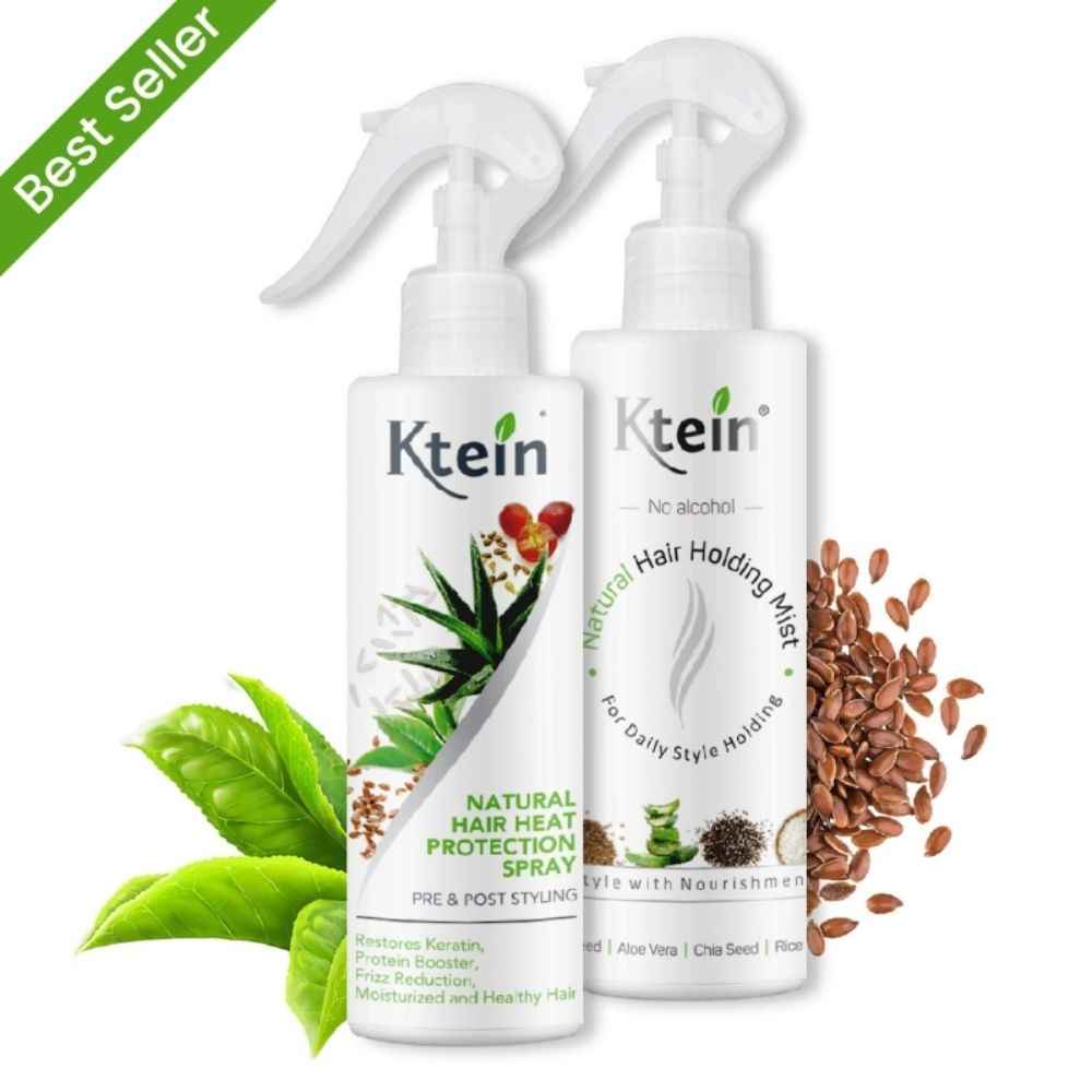Buy Ktein Combo: Ktein Natural Hair Heat Protectant Spray 200ml and Ktein Holding Spray (200 ml) - Purplle