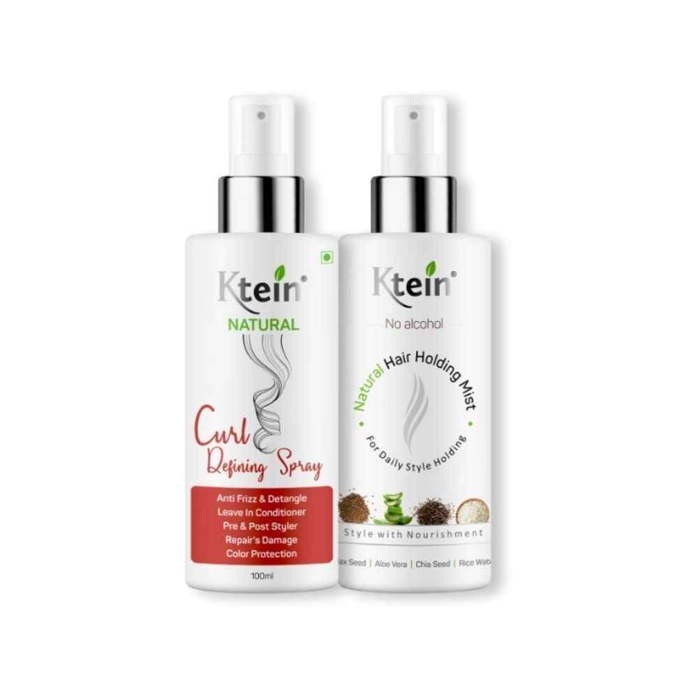 Buy Ktein Cosmetics Natural Curl Defining Spray 100ml and Ktein Natural Hair Holding Spray (100 ml) - Purplle