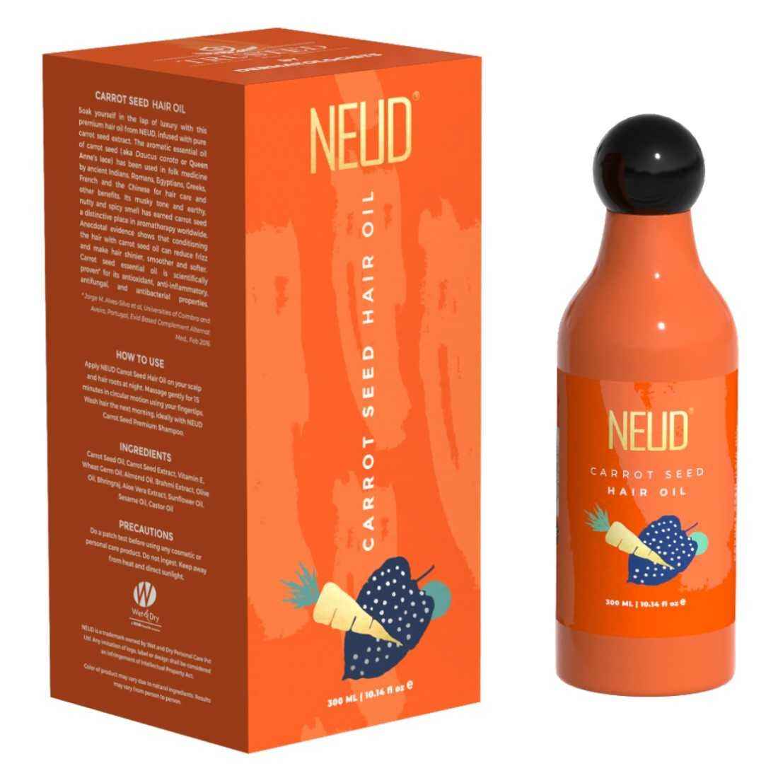 Buy NEUD Carrot Seed Premium Hair Oil for Men & Women - 300 ml - Purplle