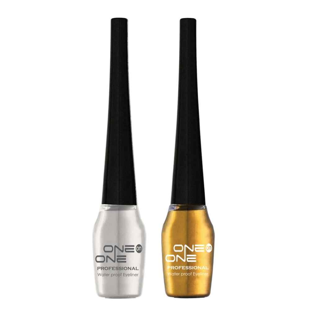 Buy ONE on ONE Waterproof Eyeliner, Set of 2 (White and Blue) - Purplle