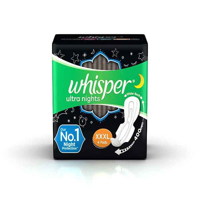 Buy Whisper Ultra Nights XXXL With Wings - 4 Pieces - Purplle